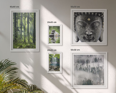 Set de 5 cuadros para salón Temas relajantes de la naturaleza zen