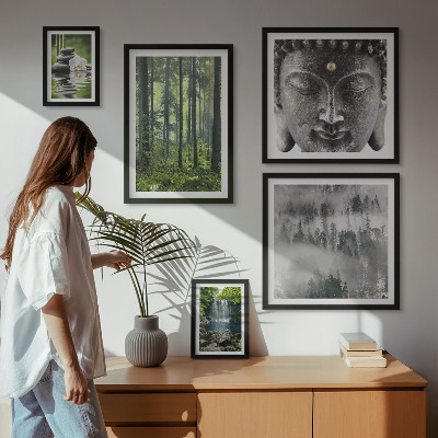 Set de 5 cuadros para salón Temas relajantes de la naturaleza zen