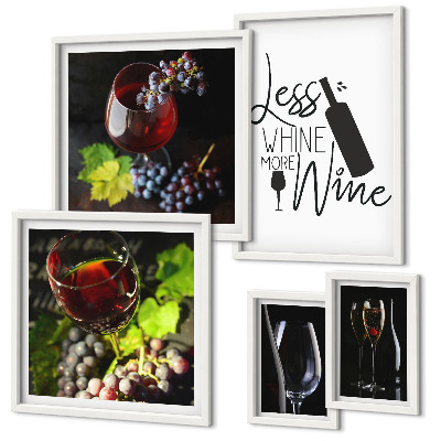 Pared galería de arte Vino y accesorios con estilo