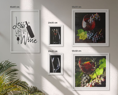 Pared galería de arte Vino y accesorios con estilo