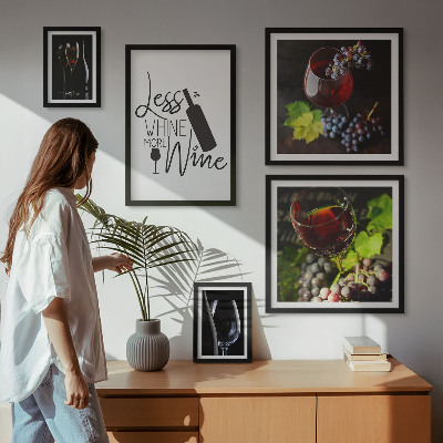 Pared galería de arte Vino y accesorios con estilo
