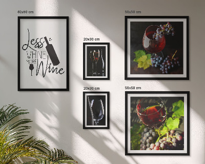 Pared galería de arte Vino y accesorios con estilo