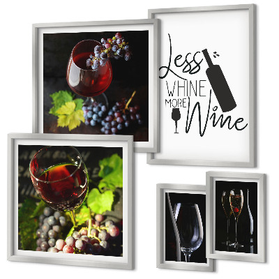 Pared galería de arte Vino y accesorios con estilo