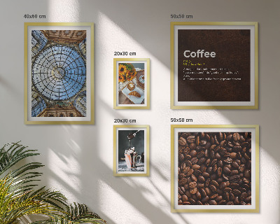 Conjunto de cuadros decorativos Dulces de café al estilo rústico