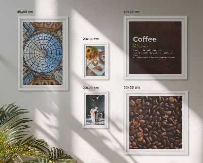 Conjunto de cuadros decorativos Dulces de café al estilo rústico