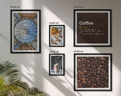 Conjunto de cuadros decorativos Dulces de café al estilo rústico