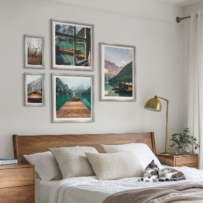 Conjunto de cuadros decorativos Paisajes de montaña con lagos