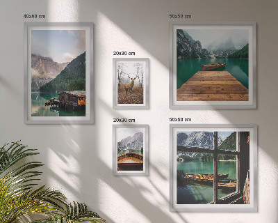 Conjunto de cuadros decorativos Paisajes de montaña con lagos