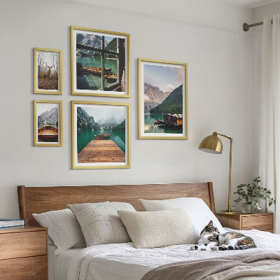 Conjunto de cuadros decorativos Paisajes de montaña con lagos