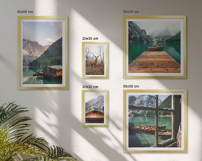 Conjunto de cuadros decorativos Paisajes de montaña con lagos