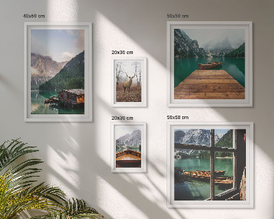 Conjunto de cuadros decorativos Paisajes de montaña con lagos