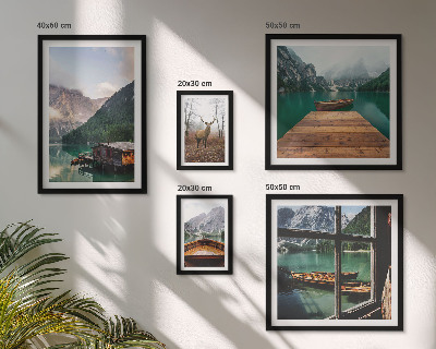Conjunto de cuadros decorativos Paisajes de montaña con lagos