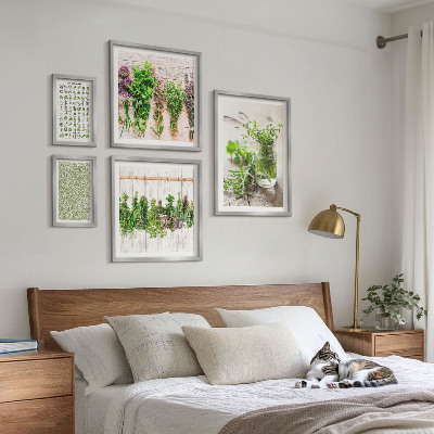 Set de 5 cuadros para salón Ideas para la decoración con hierbas