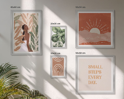 Pared galería de arte Motivo vegetal de estilo bohemio