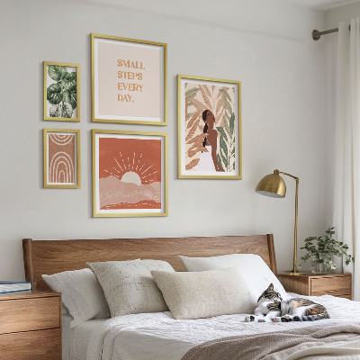 Pared galería de arte Motivo vegetal de estilo bohemio