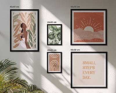 Pared galería de arte Motivo vegetal de estilo bohemio