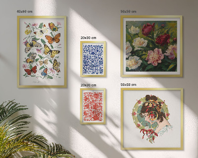 Conjunto de cuadros decorativos Flores, mariposas, decoraciones vintage