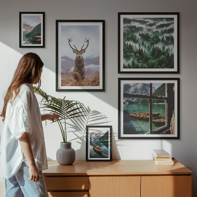Conjunto de cuadros decorativos Naturaleza, animales salvajes, montañas