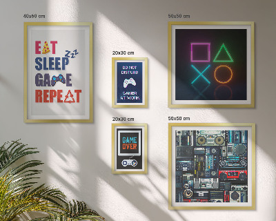 Pared galería de arte Decoraciones con estilo para gamers