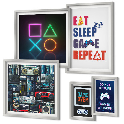 Pared galería de arte Decoraciones con estilo para gamers