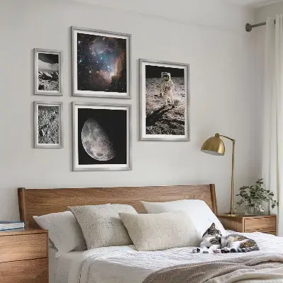 Conjunto de cuadros decorativos temática de descubrimientos y secretos cósmicos