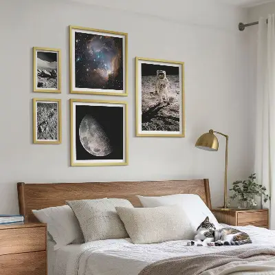 Conjunto de cuadros decorativos temática de descubrimientos y secretos cósmicos