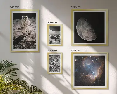 Conjunto de cuadros decorativos temática de descubrimientos y secretos cósmicos