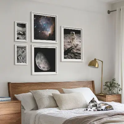 Conjunto de cuadros decorativos temática de descubrimientos y secretos cósmicos