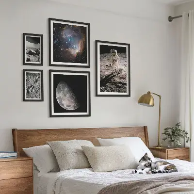 Conjunto de cuadros decorativos temática de descubrimientos y secretos cósmicos