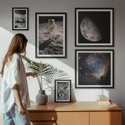 Conjunto de cuadros decorativos temática de descubrimientos y secretos cósmicos