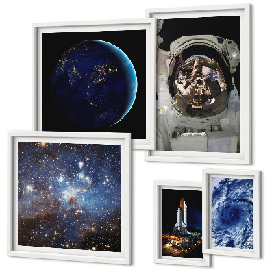 Pared galería de arte Descubrimientos espaciales de los astronautas