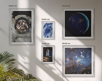 Pared galería de arte Descubrimientos espaciales de los astronautas