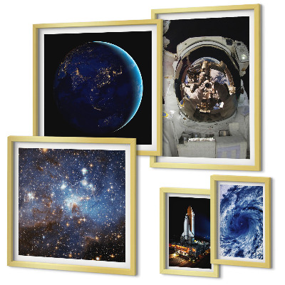 Pared galería de arte Descubrimientos espaciales de los astronautas