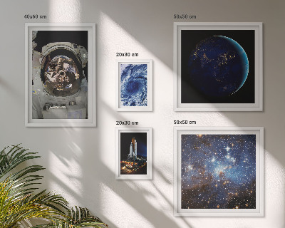 Pared galería de arte Descubrimientos espaciales de los astronautas