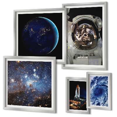 Pared galería de arte Descubrimientos espaciales de los astronautas