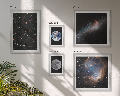 Conjunto de cuadros decorativos Paisajes cósmicos de la galaxia
