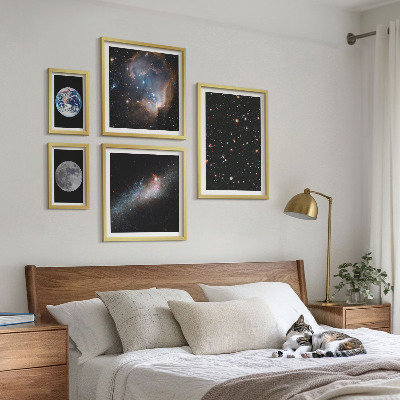 Conjunto de cuadros decorativos Paisajes cósmicos de la galaxia