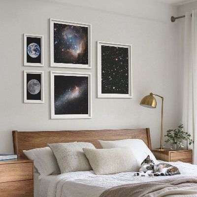 Conjunto de cuadros decorativos Paisajes cósmicos de la galaxia