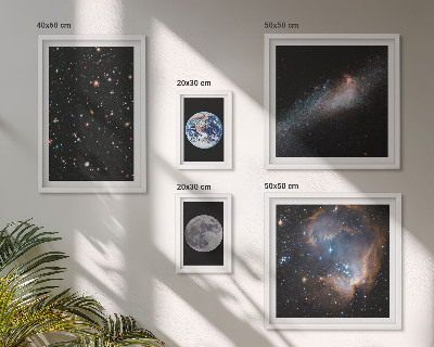 Conjunto de cuadros decorativos Paisajes cósmicos de la galaxia