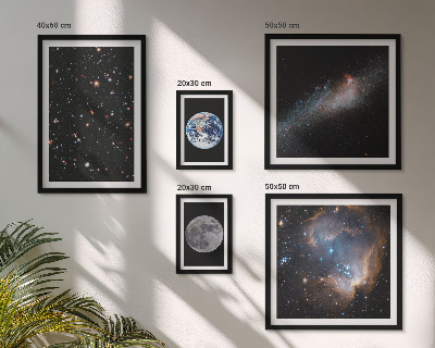 Conjunto de cuadros decorativos Paisajes cósmicos de la galaxia