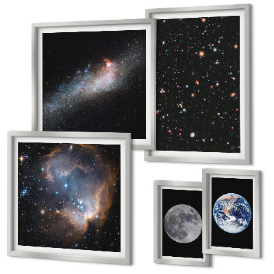 Conjunto de cuadros decorativos Paisajes cósmicos de la galaxia