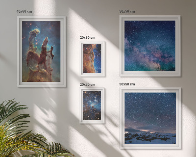 Set de 5 cuadros para salón Paisajes cósmicos de galaxias