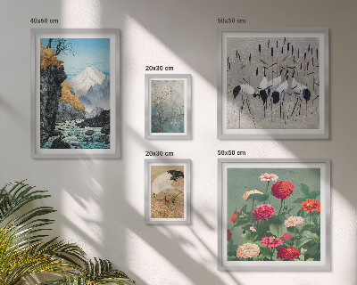 Pared galería de arte Paisajes naturales con flores