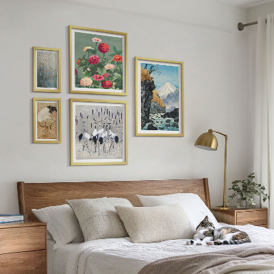 Pared galería de arte Paisajes naturales con flores