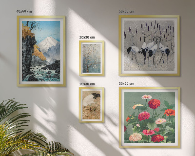 Pared galería de arte Paisajes naturales con flores