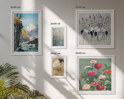 Pared galería de arte Paisajes naturales con flores