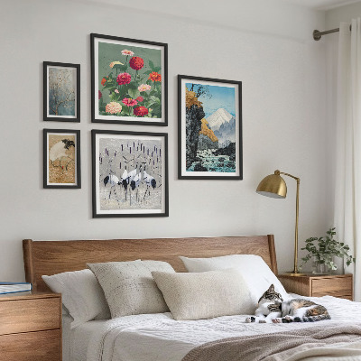 Pared galería de arte Paisajes naturales con flores