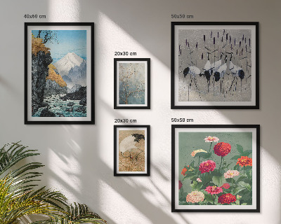Pared galería de arte Paisajes naturales con flores