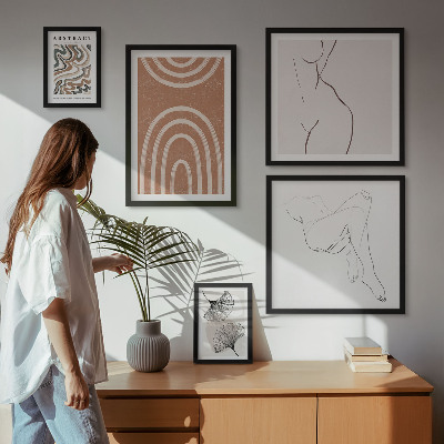 Pared galería de arte Figuras abstractas con estilo