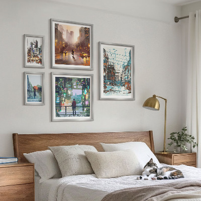Pared galería de arte Paisajes urbanos modernos